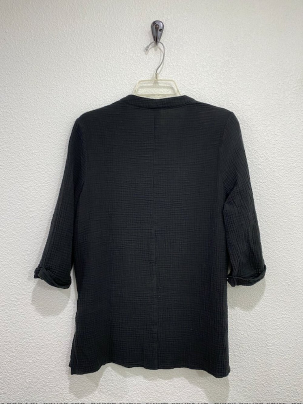Kona Sol Tunic Top Beach Cover Up Gauze Black Small - Picture 4 of 5